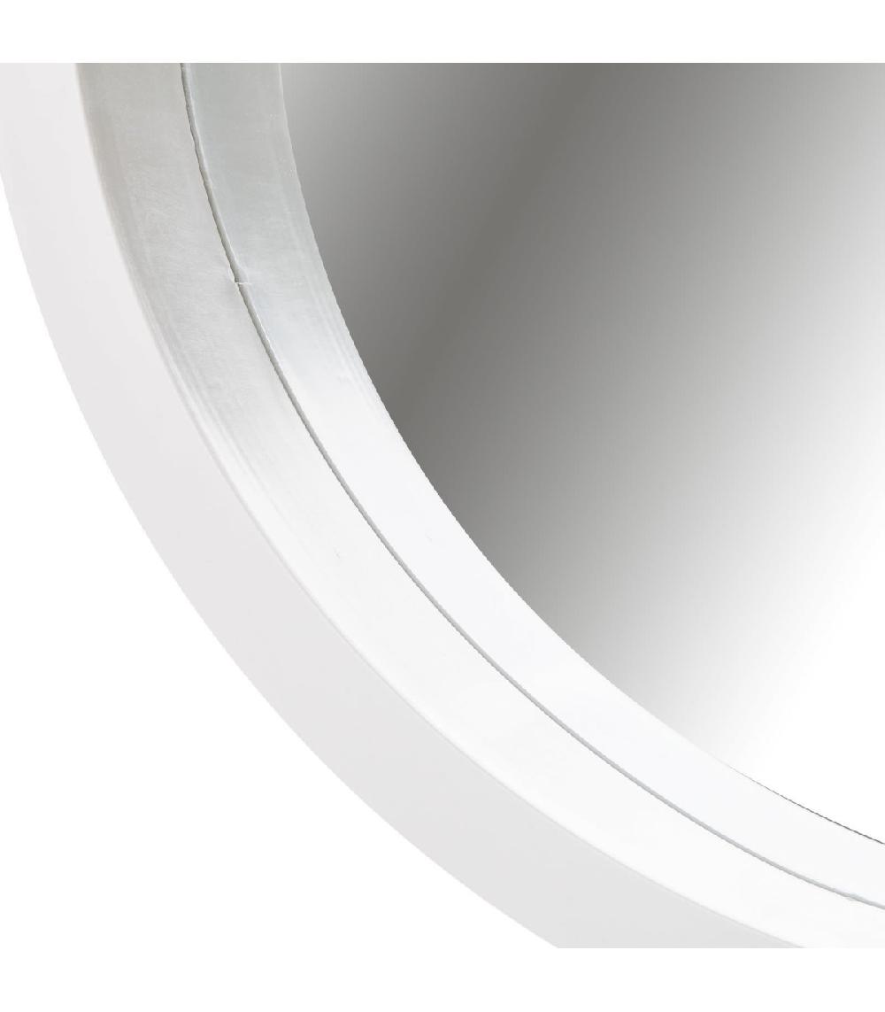 Wadiga Miroir Suspendu Rond Blanc En Polypropylène - Diamètre 40cm