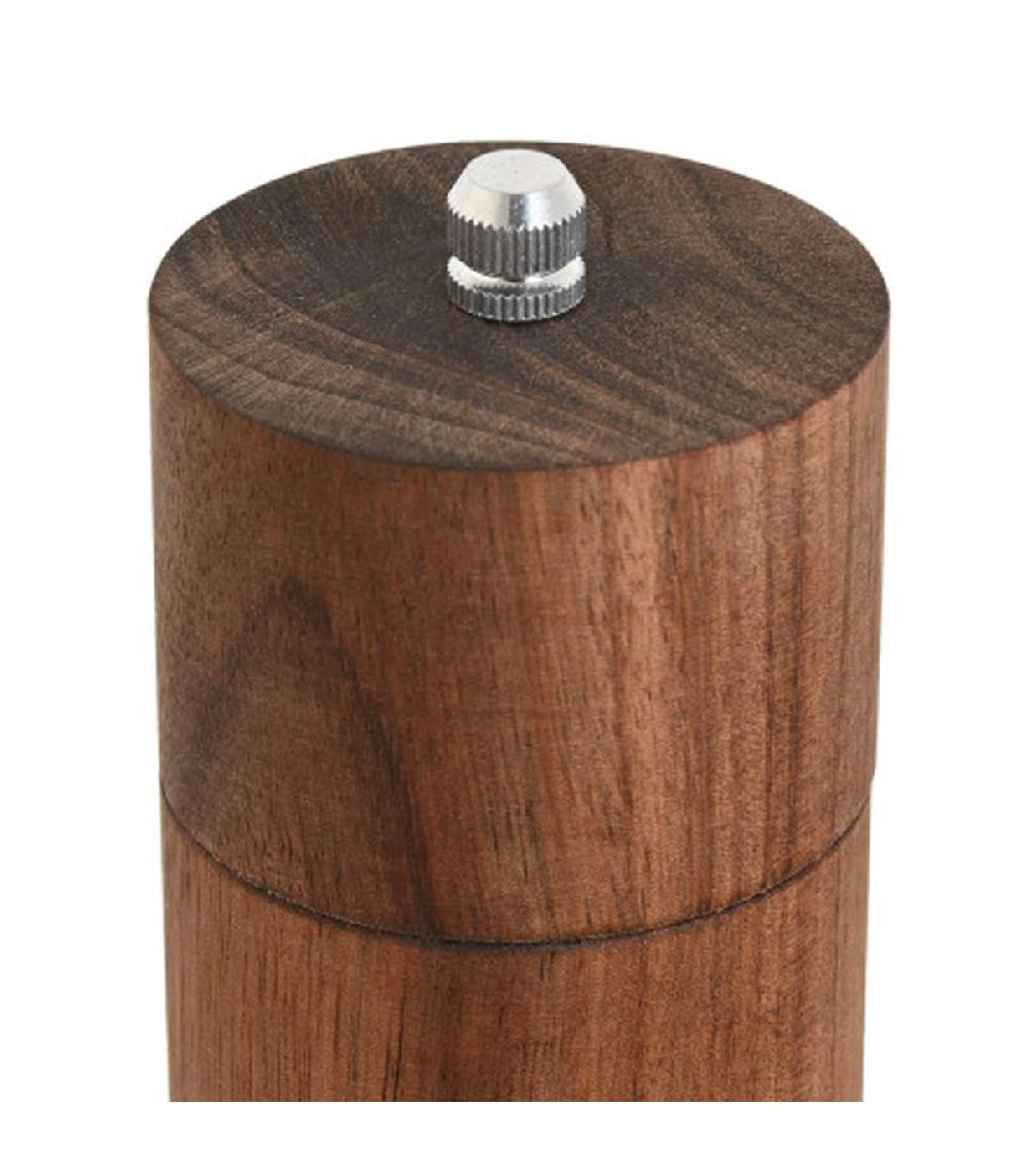 Wadiga Moulin à Poivre En Bois D'acacia Et Aluminium 6x6x21.5cm