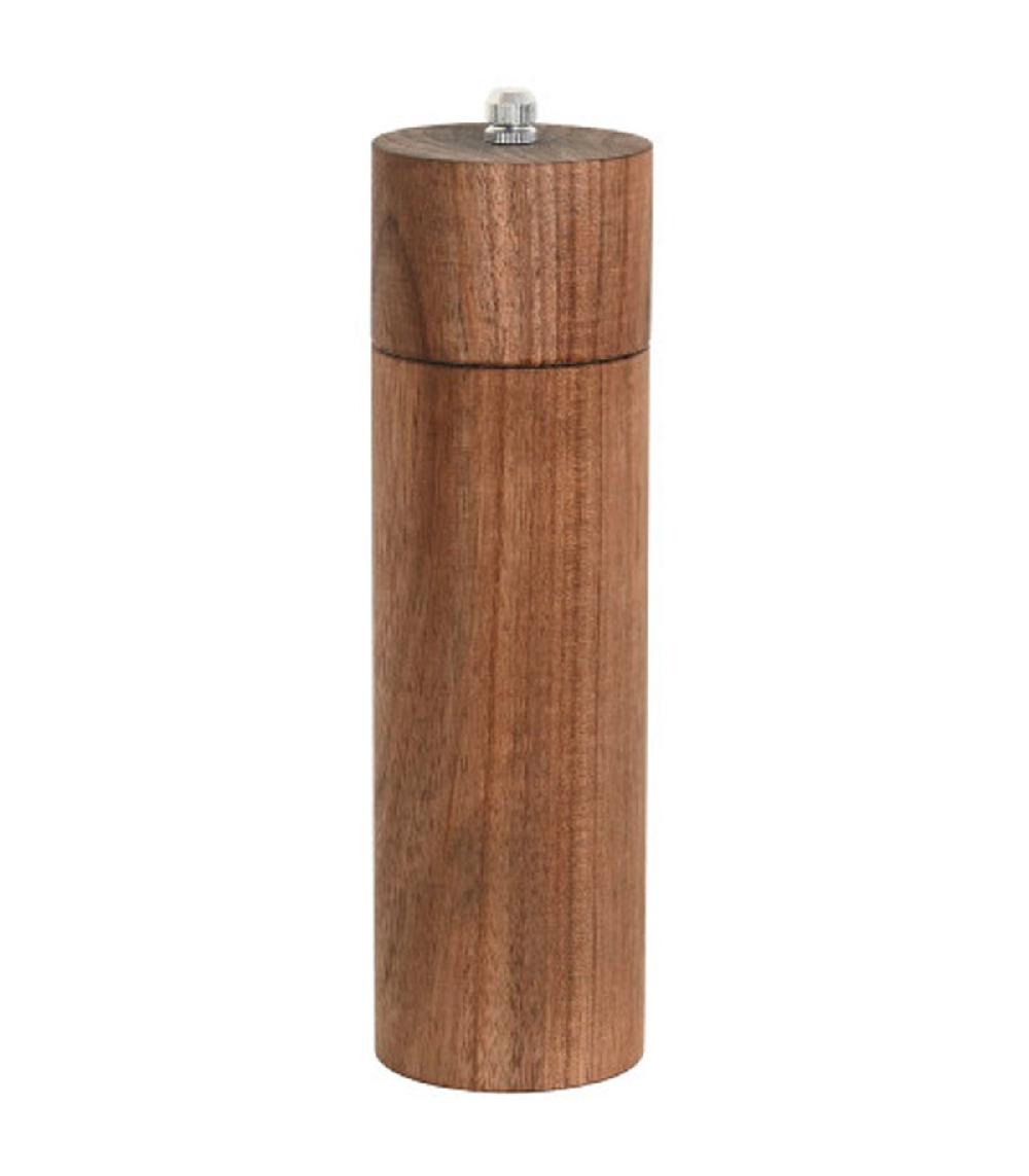 wadiga Moulin à poivre en bois d'acacia et aluminium 6x6x21.5cm