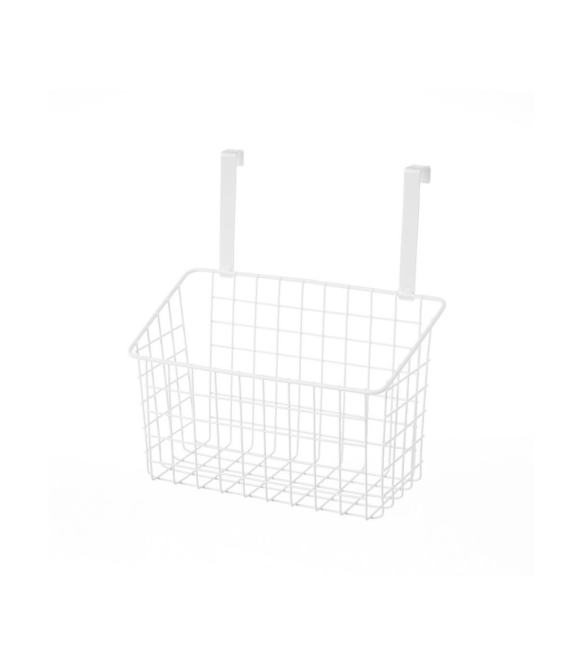 wadiga Organisateur cuisine métal blanc panier de porte - 28x12x22.5cm