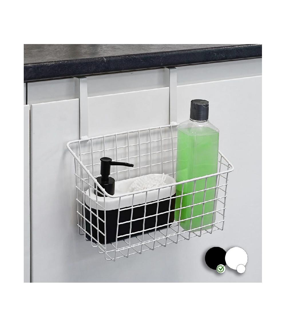 Wadiga Organisateur Cuisine Métal Noir Panier De Porte - 28x12x22.5cm