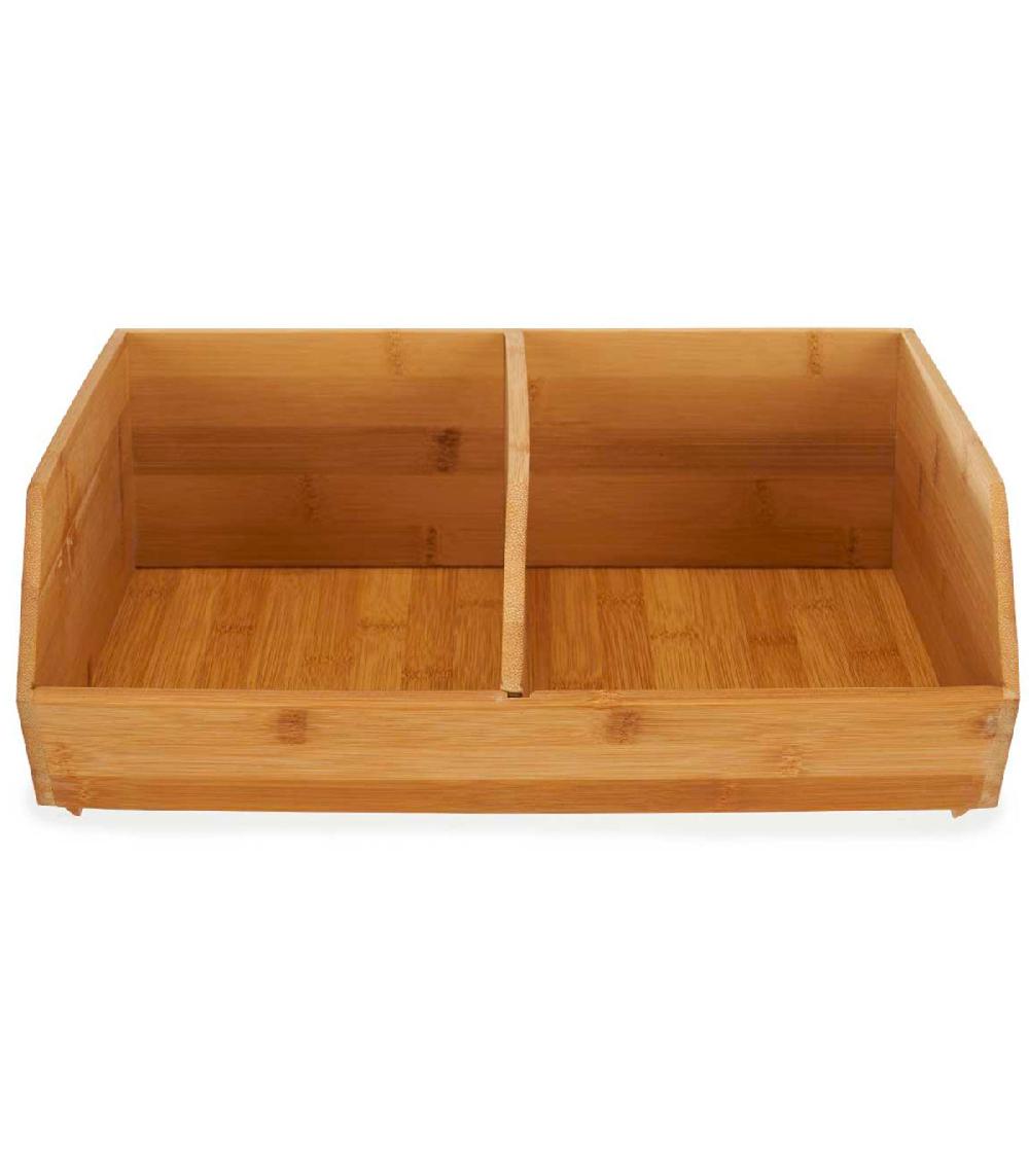 Wadiga Organisateur De Cuisine Double En Bambou 31x34.5x13cm