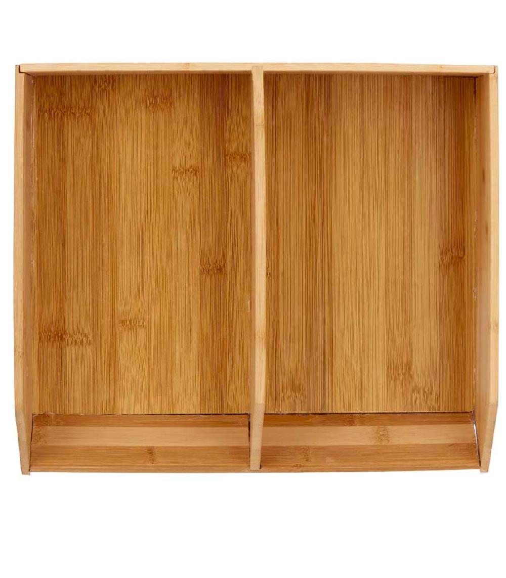 Wadiga Organisateur De Cuisine Double En Bambou 31x34.5x13cm