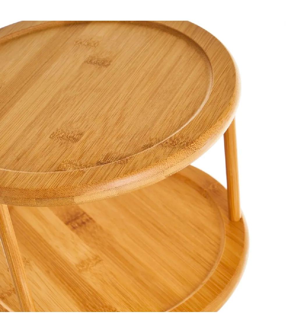 Wadiga Organisateur De Cuisine Double Plateau Rotatif 25x25x18.5cm
