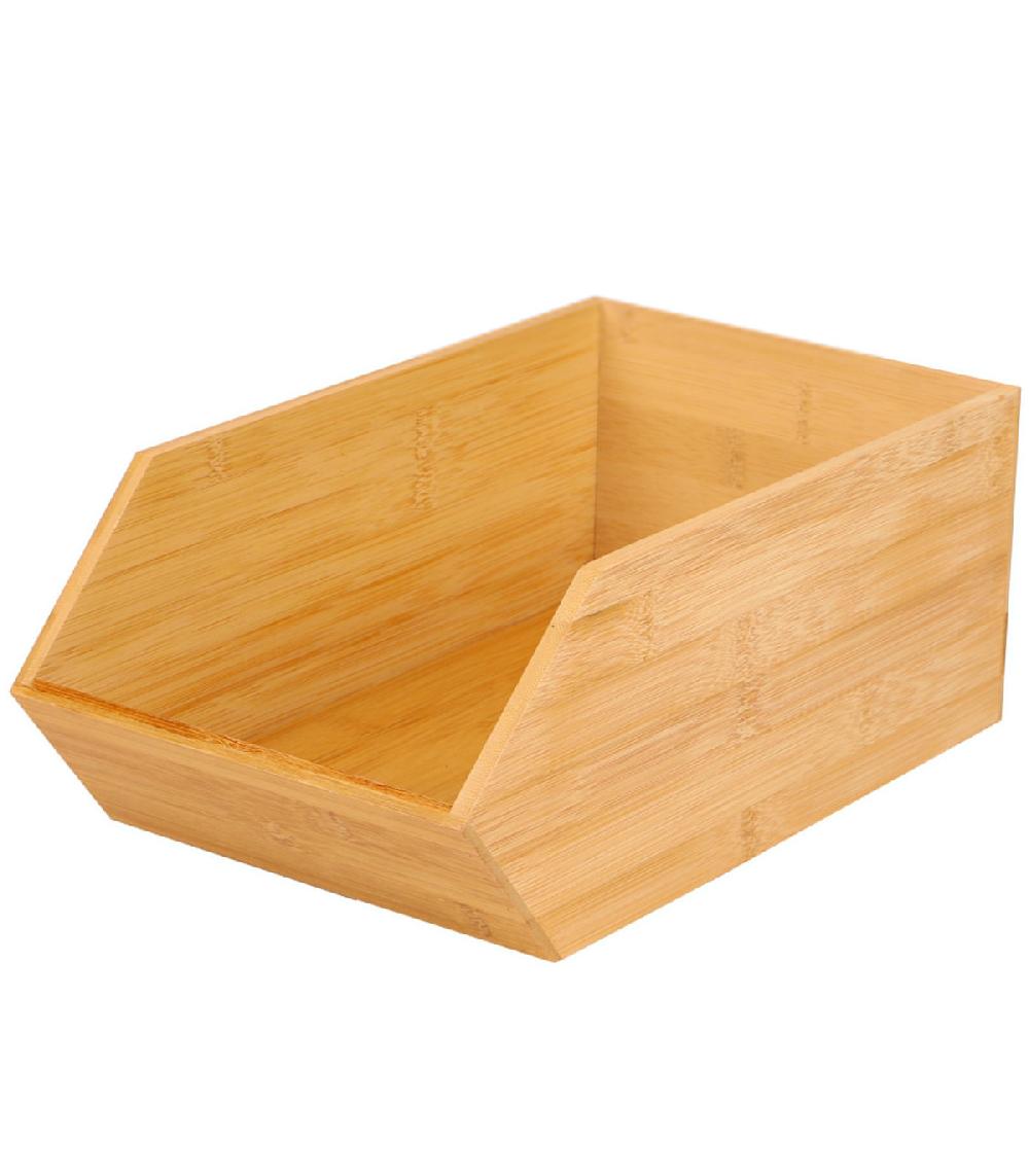 wadiga Organisateur de cuisine empilable en bambou 31x18x12cm