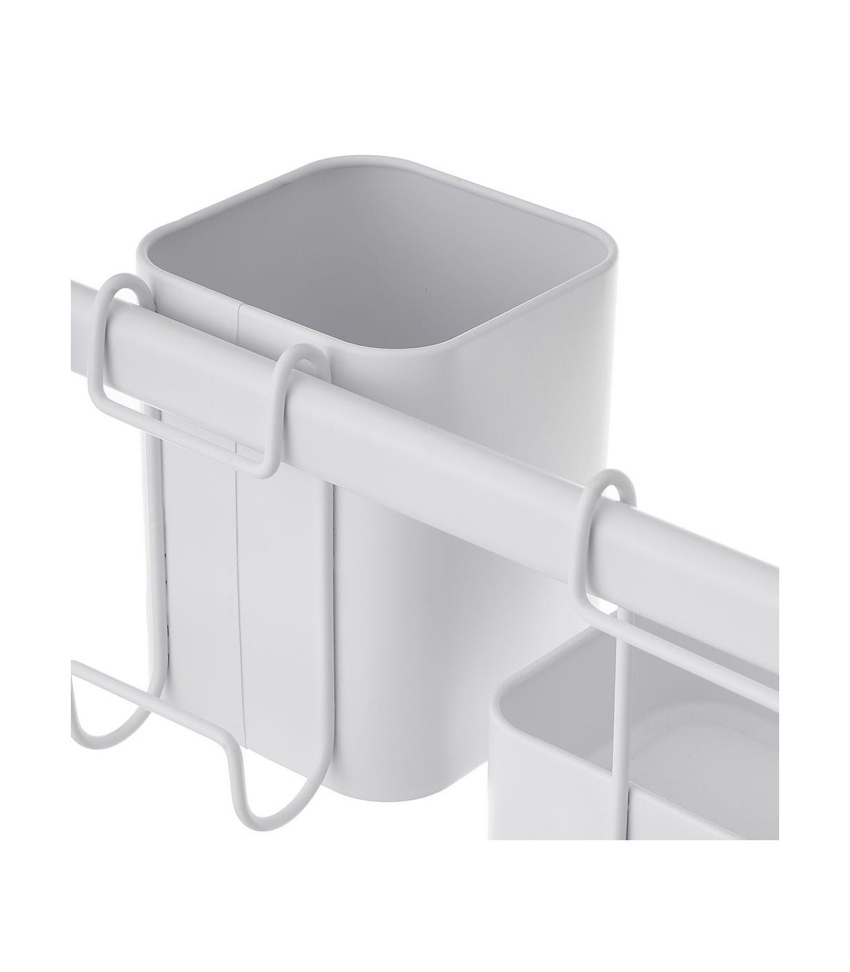 Wadiga Organisateur De Cuisine Mural En Métal Blanc - 60cm