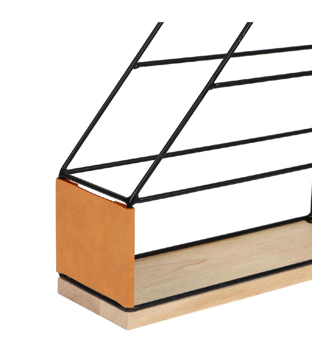 Wadiga Organiseur De Bureau Porte Documents Bois Et Métal 25x8.5x29cm