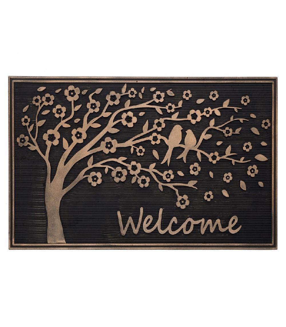 wadiga Paillasson caoutchouc arbre welcome - 75x45x0.7cm