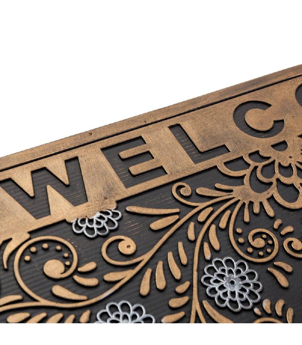 Wadiga Paillasson Caoutchouc Demi-lune Welcome - 75x45x0.7cm