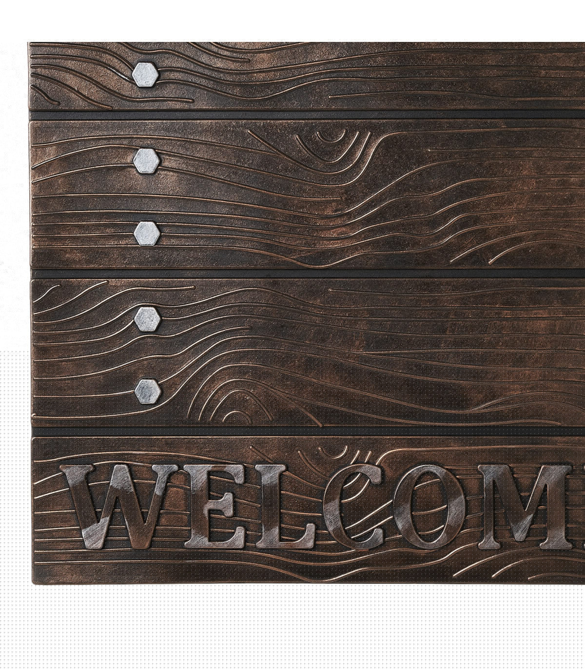 Wadiga Paillasson Caoutchouc Feuilles Welcome 75x45x1.5cm