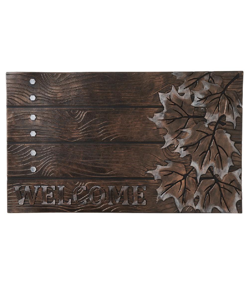 wadiga Paillasson caoutchouc feuilles Welcome 75x45x1.5cm