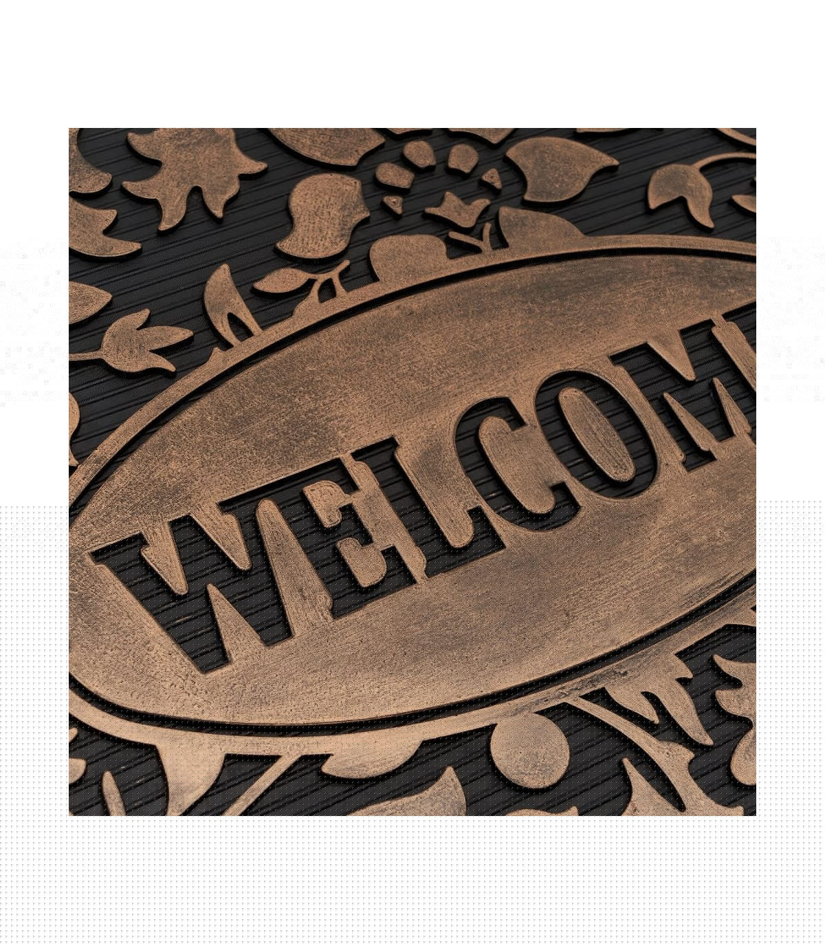 Wadiga Paillasson Caoutchouc Welcome Fleurs - 75x45x1cm