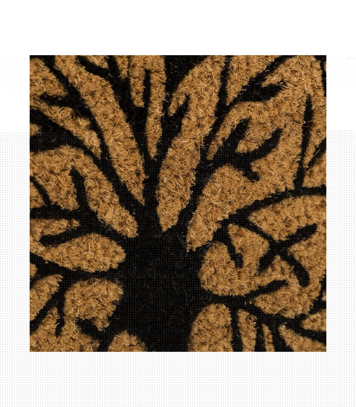 Wadiga Paillasson Coco Arbre Noir Et Marron - 60x40x1.5cm