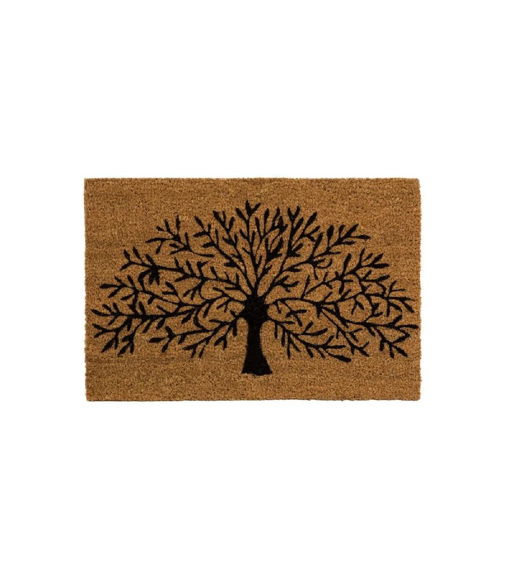 wadiga Paillasson Coco Arbre Noir et Marron - 60x40x1.5cm