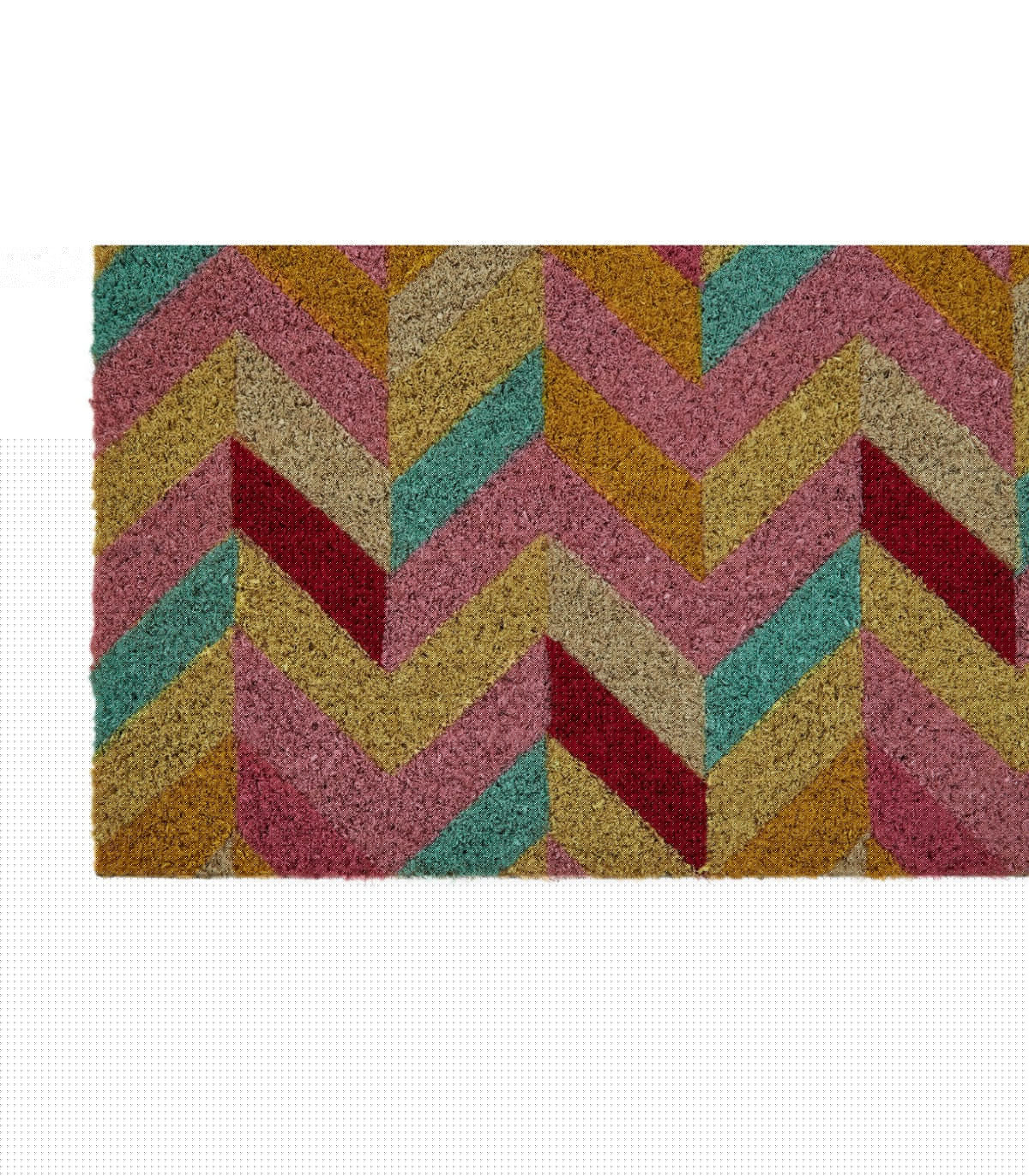 Wadiga Paillasson Coco Chevrons Multicolores - 60x40cm
