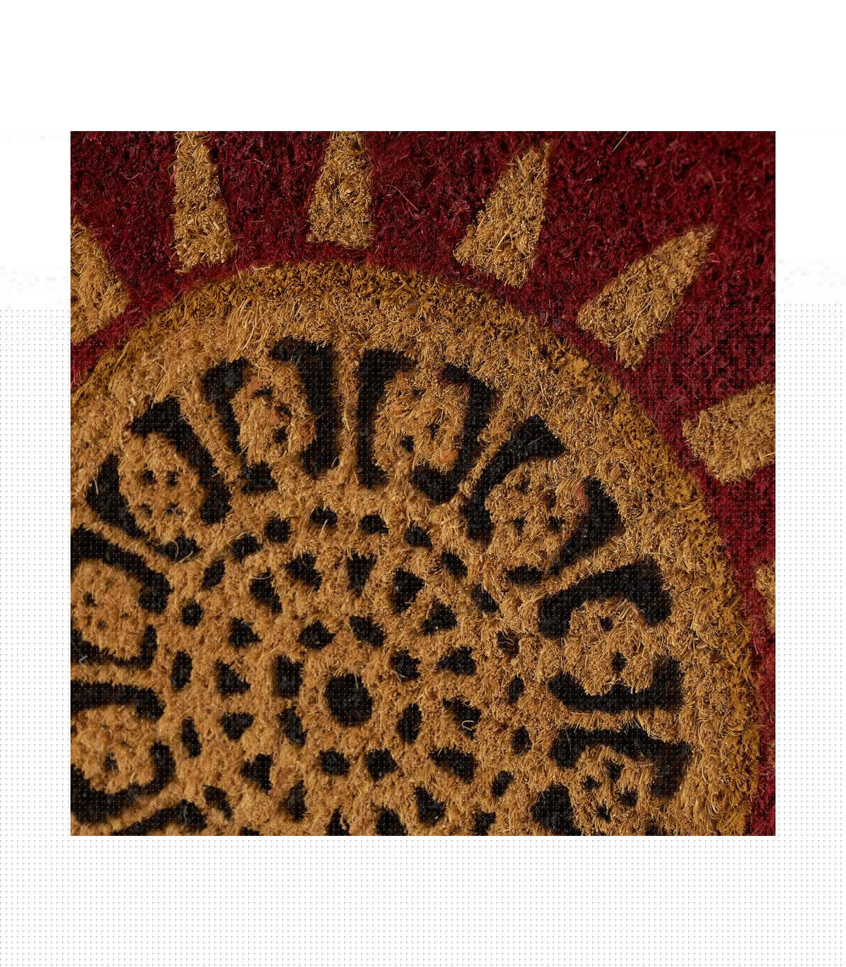 Wadiga Paillasson Coco Demi Lune Mandala - 60x40x1.5cm