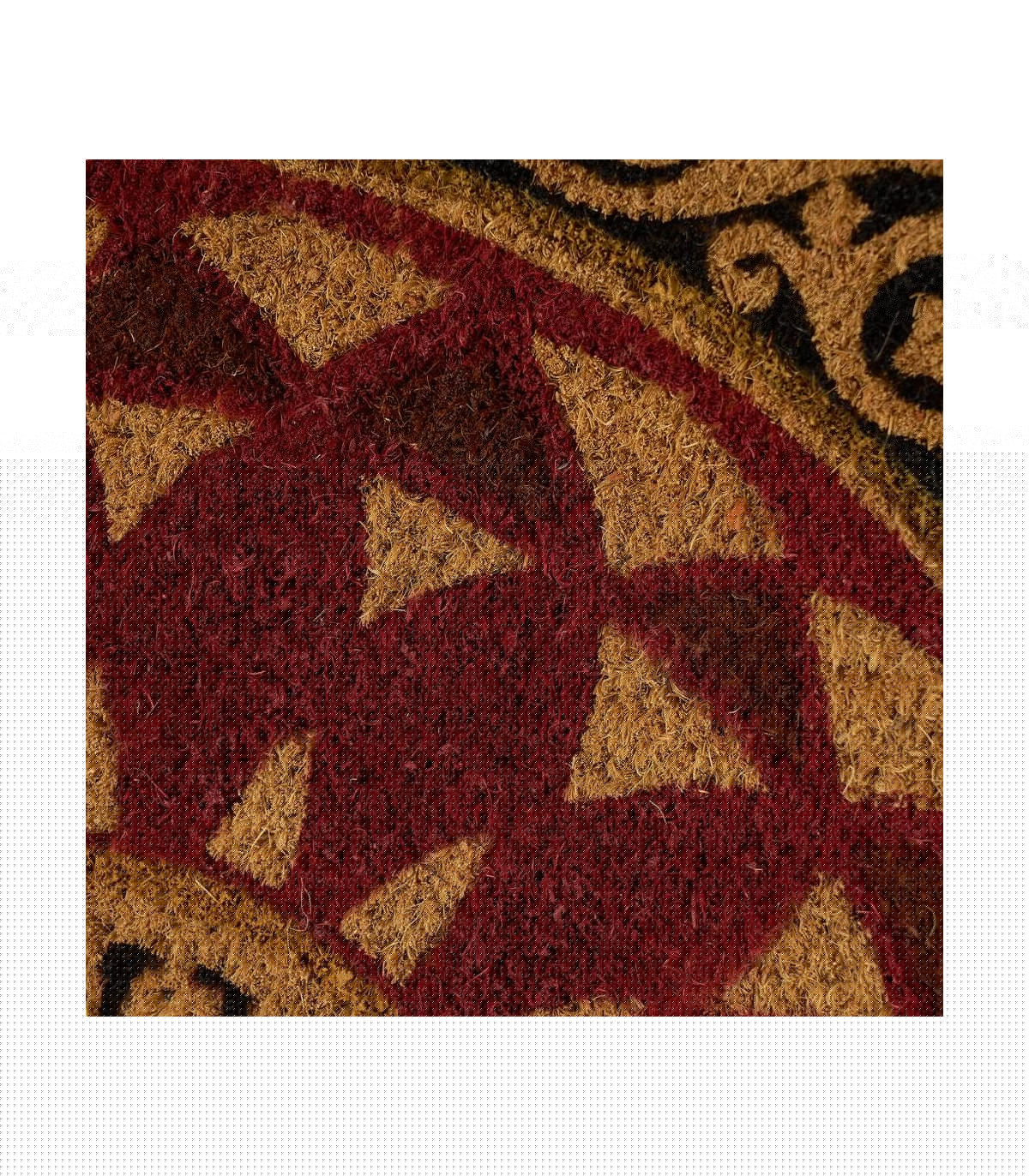 Wadiga Paillasson Coco Demi Lune Mandala - 60x40x1.5cm