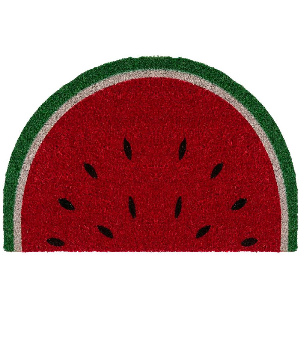 wadiga Paillasson coco demi-lune pastèque 60x40x1.5cm