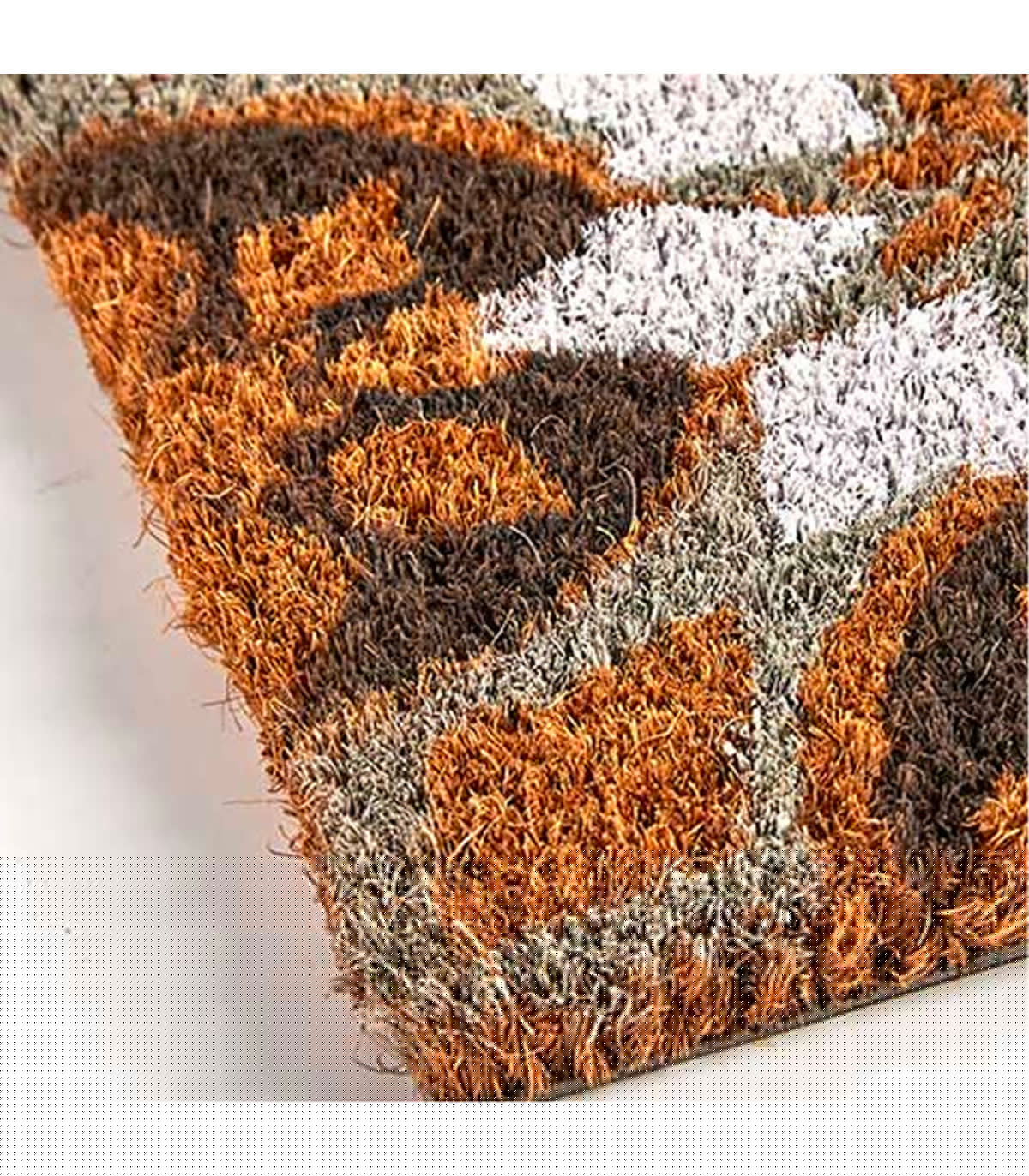 Wadiga Paillasson Coco Effet Carreaux De Ciment 60x40x1cm