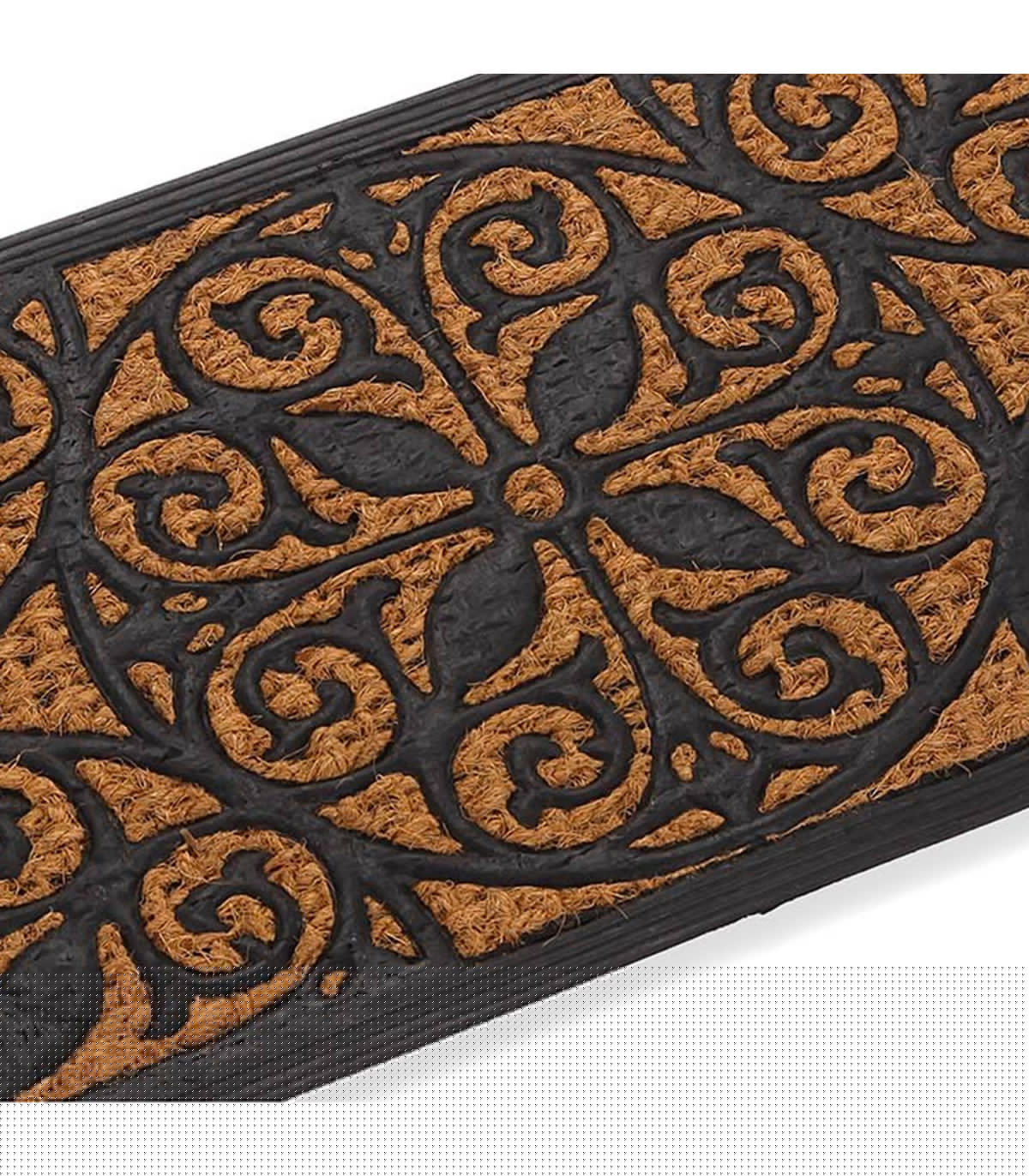 Wadiga Paillasson Coco Et Caoutchouc Rosace 60x40cm