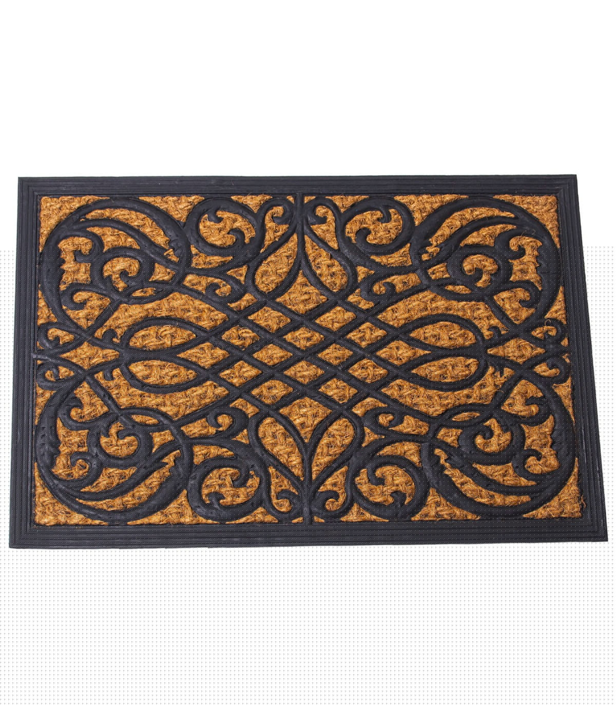 wadiga Paillasson coco et caoutchouc volutes 60x40cm
