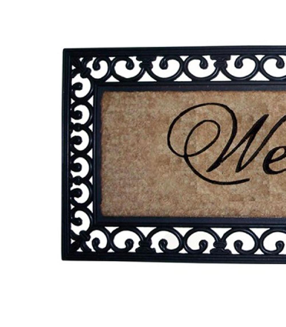 Wadiga Paillasson Coco Et Caoutchouc Welcome 120x45x2cm