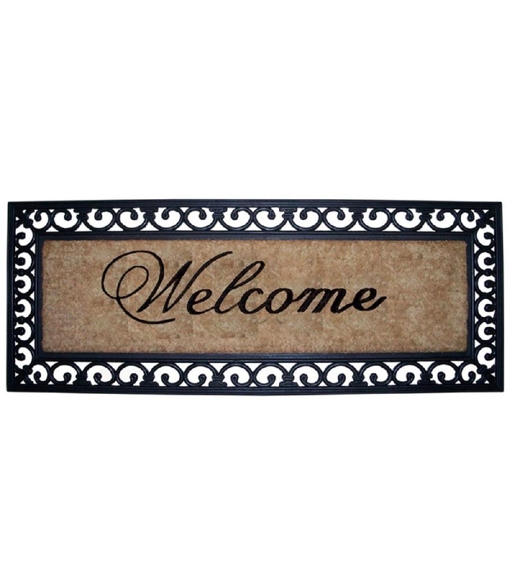 wadiga Paillasson Coco et Caoutchouc Welcome 120x45x2cm