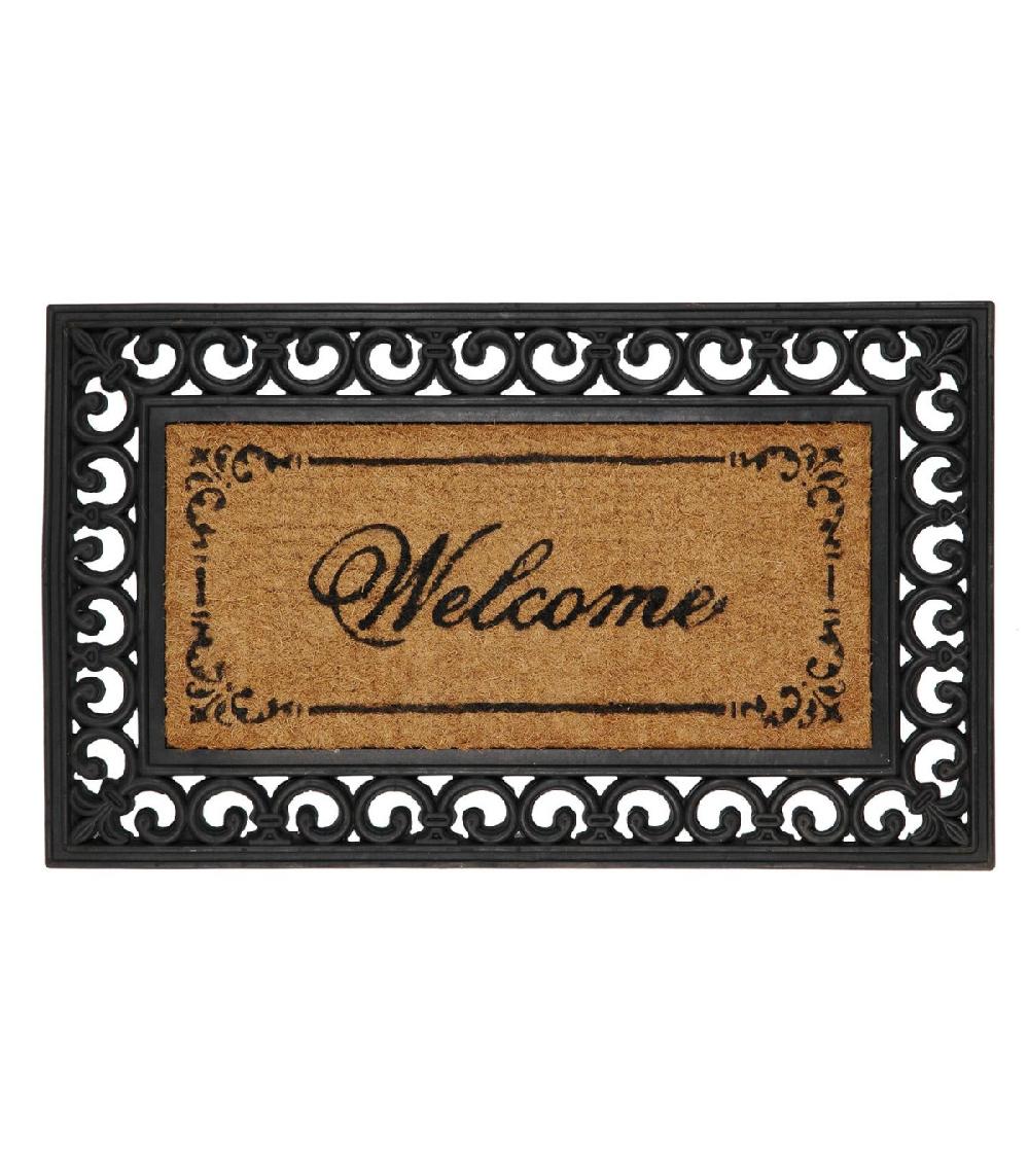 wadiga Paillasson Coco et Caoutchouc Welcome - 75x45cm