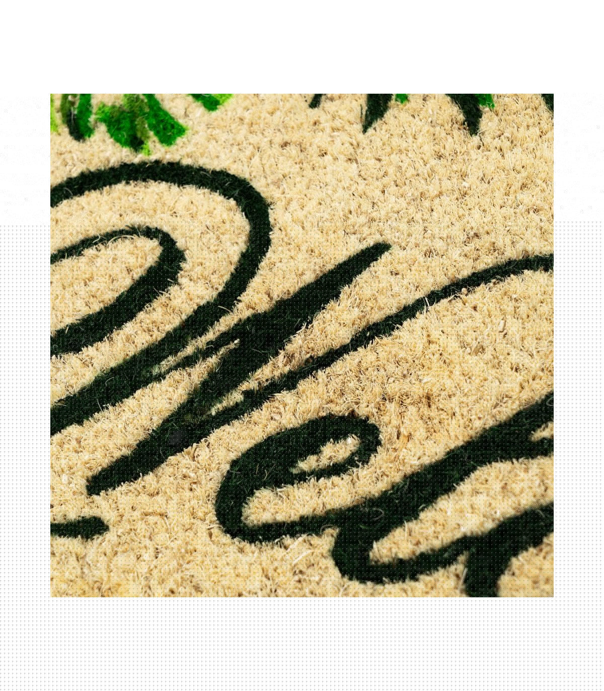 Wadiga Paillasson Coco Feuillage Welcome - 60x40x1.5cm
