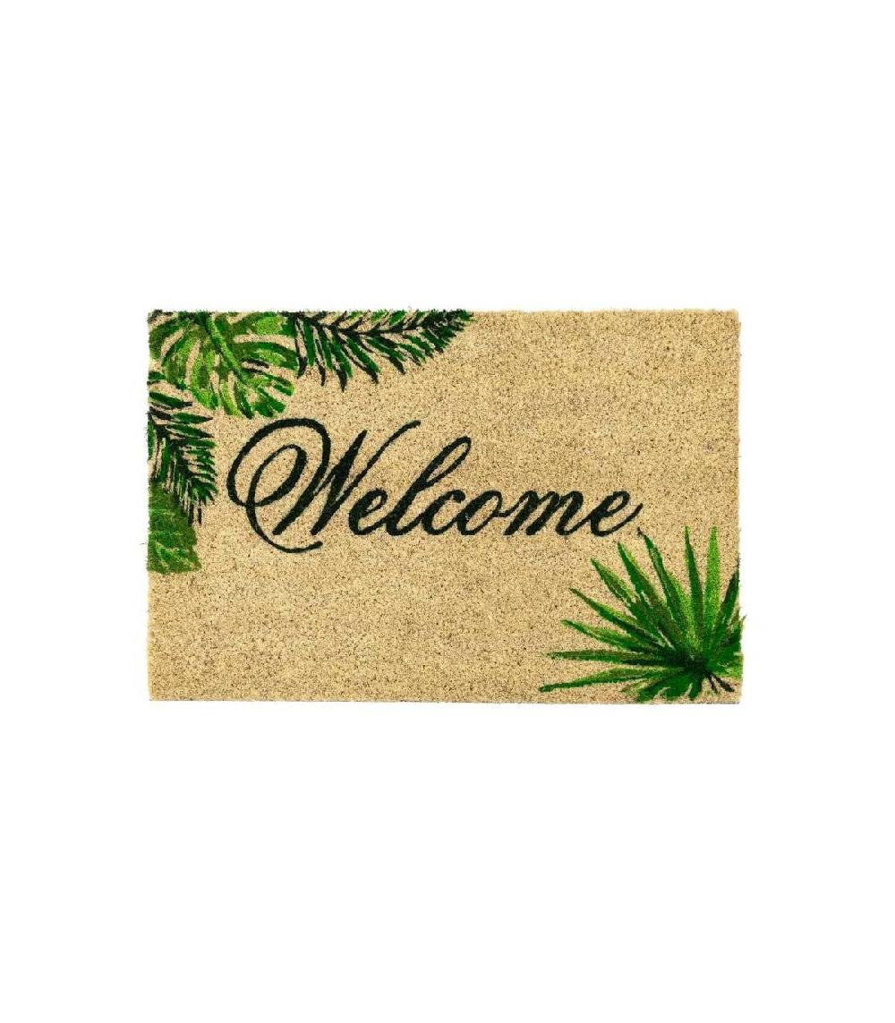 wadiga Paillasson Coco Feuillage Welcome - 60x40x1.5cm