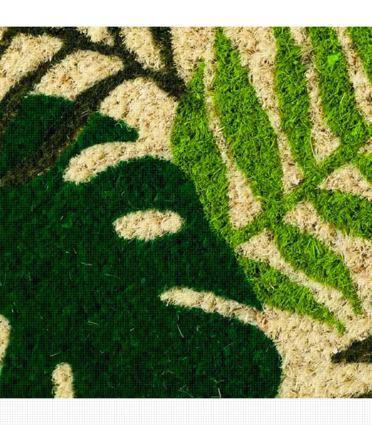 Wadiga Paillasson Coco Feuilles Tropicales Vertes - 60x40cm