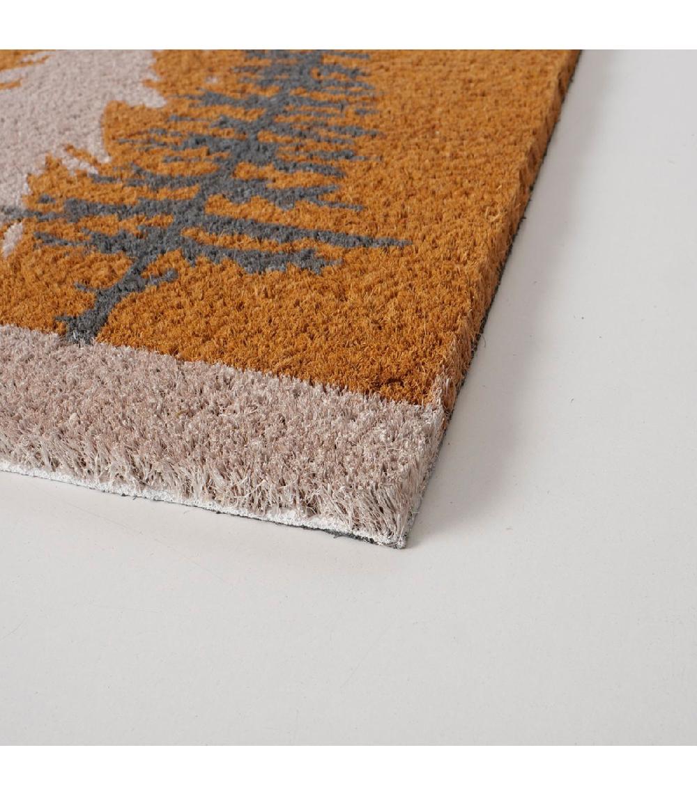 Wadiga Paillasson Coco Fleuri Sapins Enneigés 60x40x1.5cm