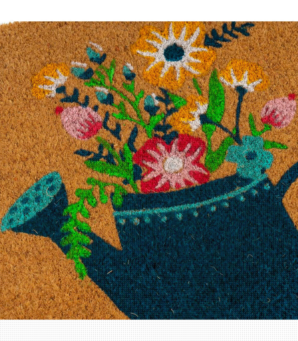 Wadiga Paillasson Coco Fleurs Sweet Home 60x40x1.5cm