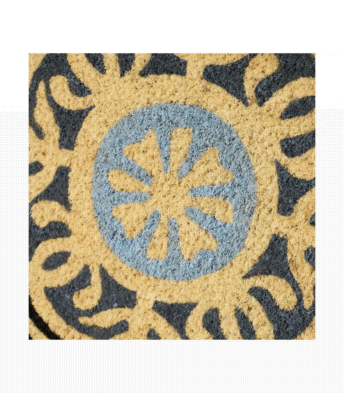 Wadiga Paillasson Coco Gris Façon Carreaux De Ciment - 60x40x1.5cm