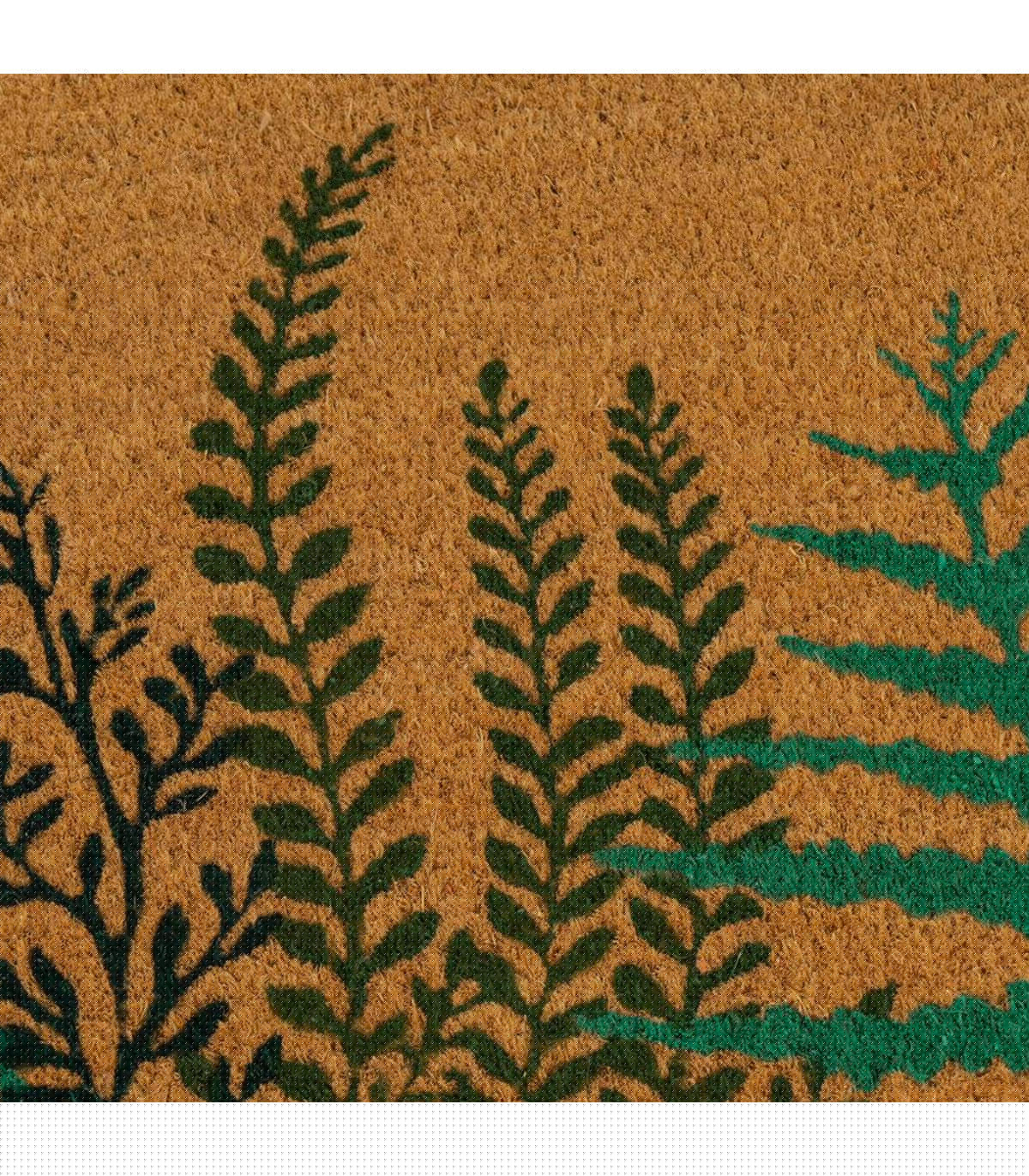 Wadiga Paillasson Coco Herbes Et Fougères 60x40x1.5cm