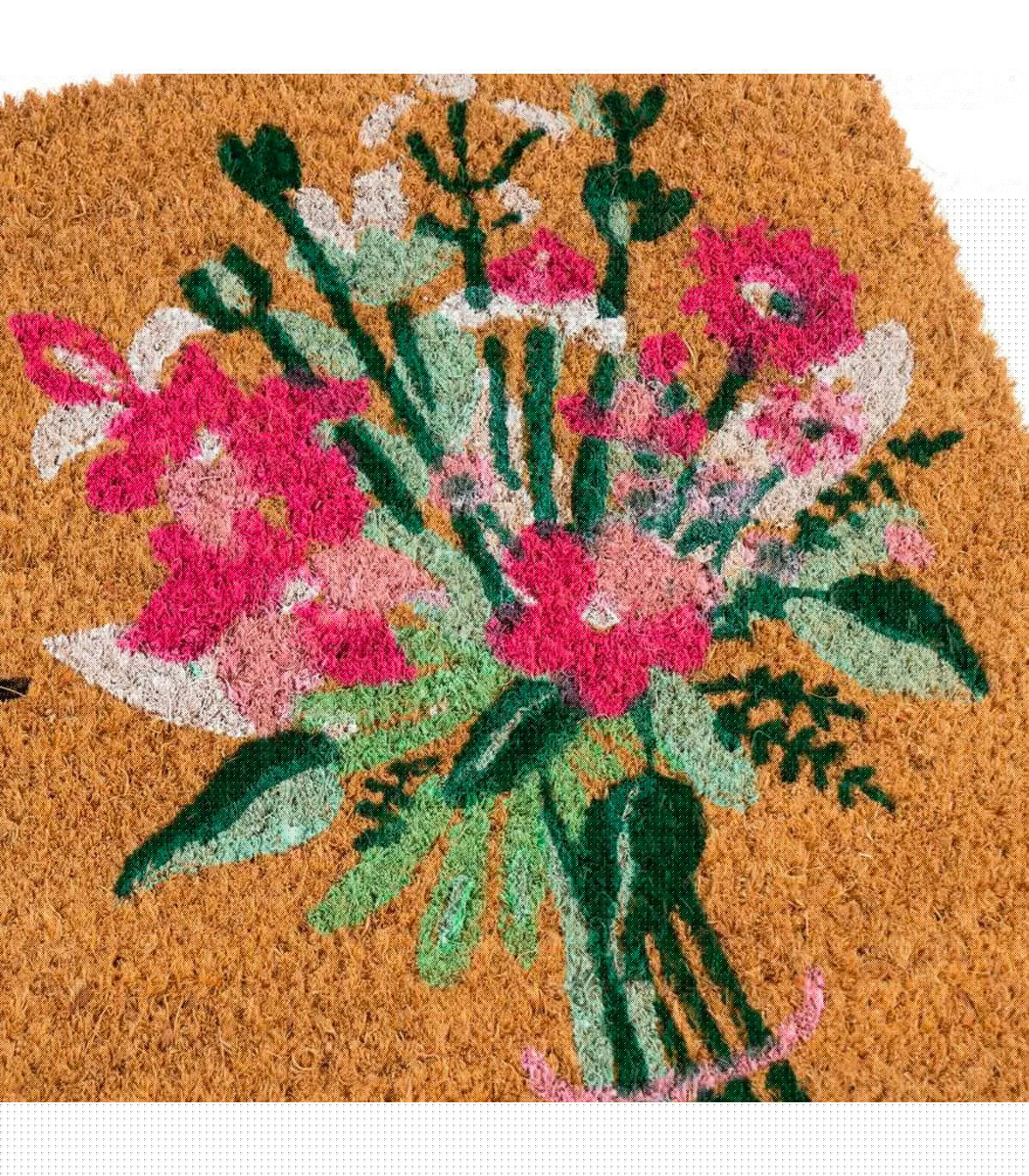 Wadiga Paillasson Coco Home Sweet Home Bouquet 60x40x1.5cm