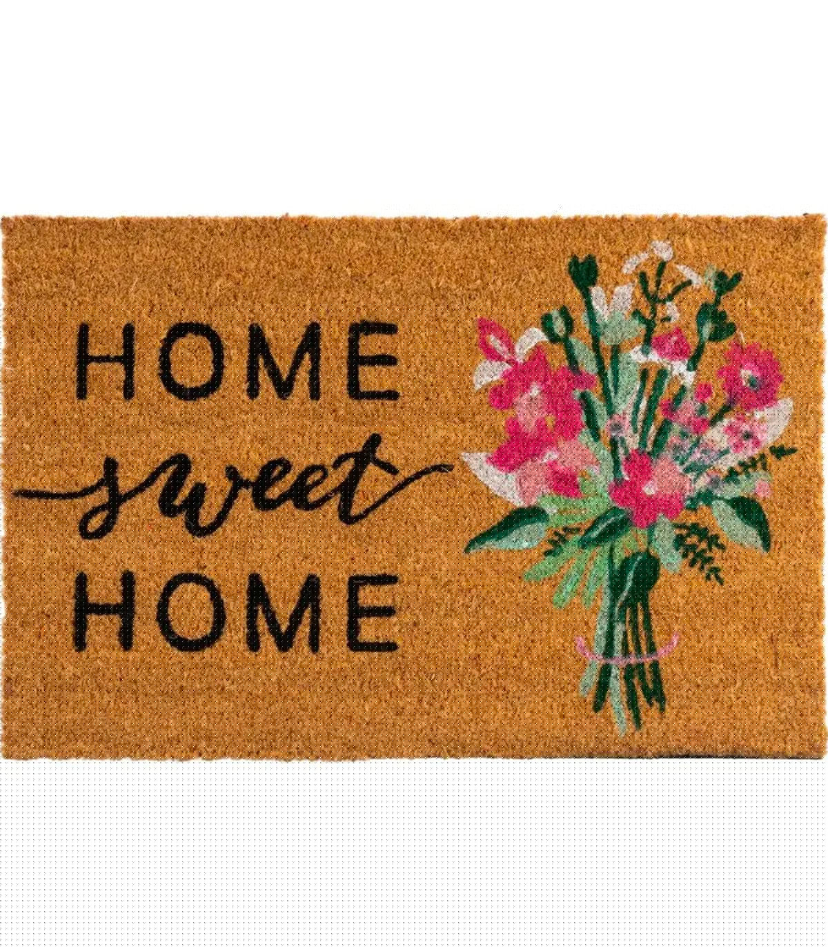 wadiga Paillasson coco home sweet home bouquet 60x40x1.5cm