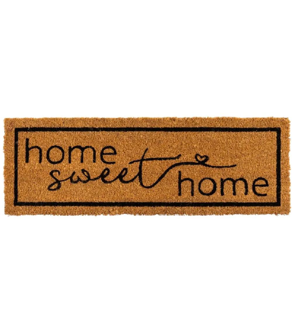 wadiga Paillasson coco long étroit Home sweet home 75x25x1.5cm