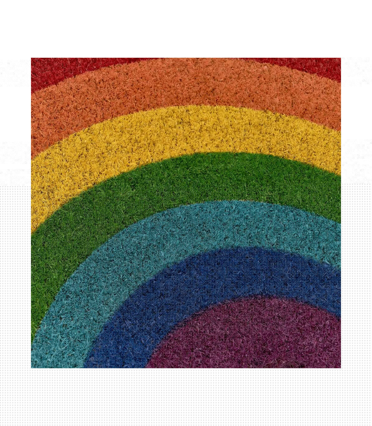 Wadiga Paillasson Coco Multicolore Arc-en-ciel - 60x40x1.5cm