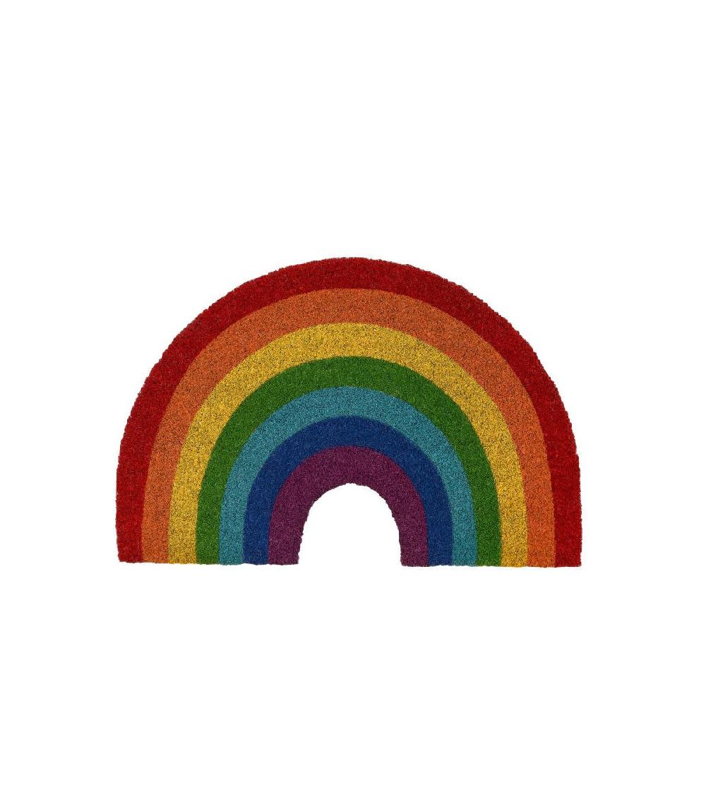 wadiga Paillasson Coco Multicolore Arc-en-ciel - 60x40x1.5cm