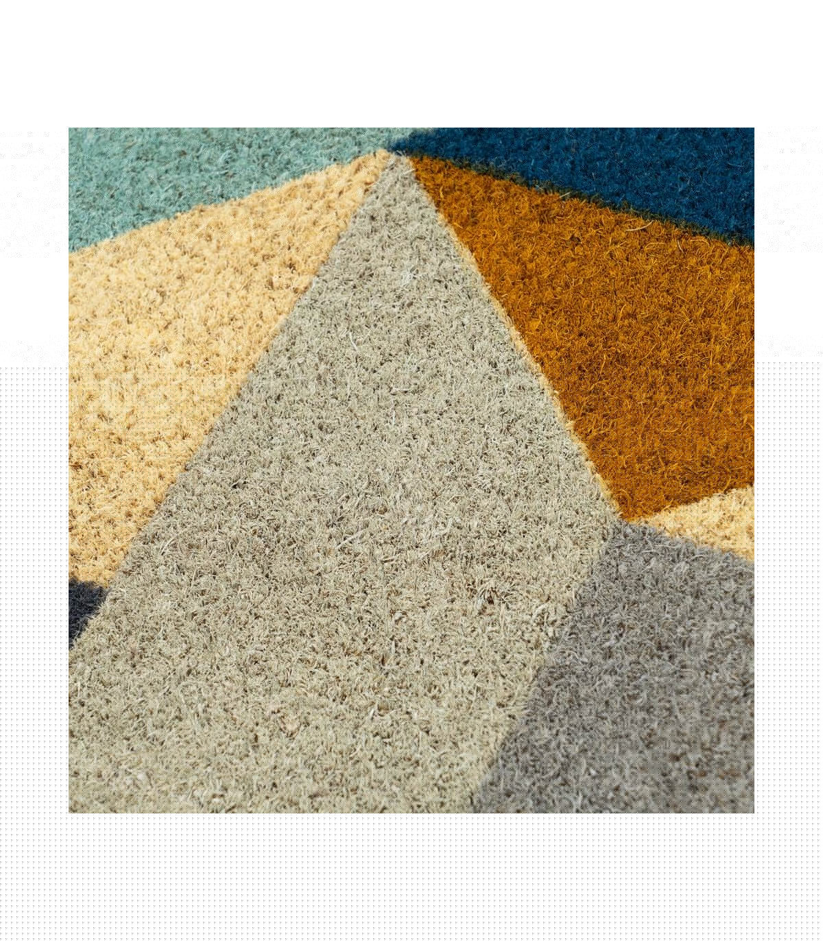 Wadiga Paillasson Coco Multicolore Formes Géométriques - 60x40x1.5cm