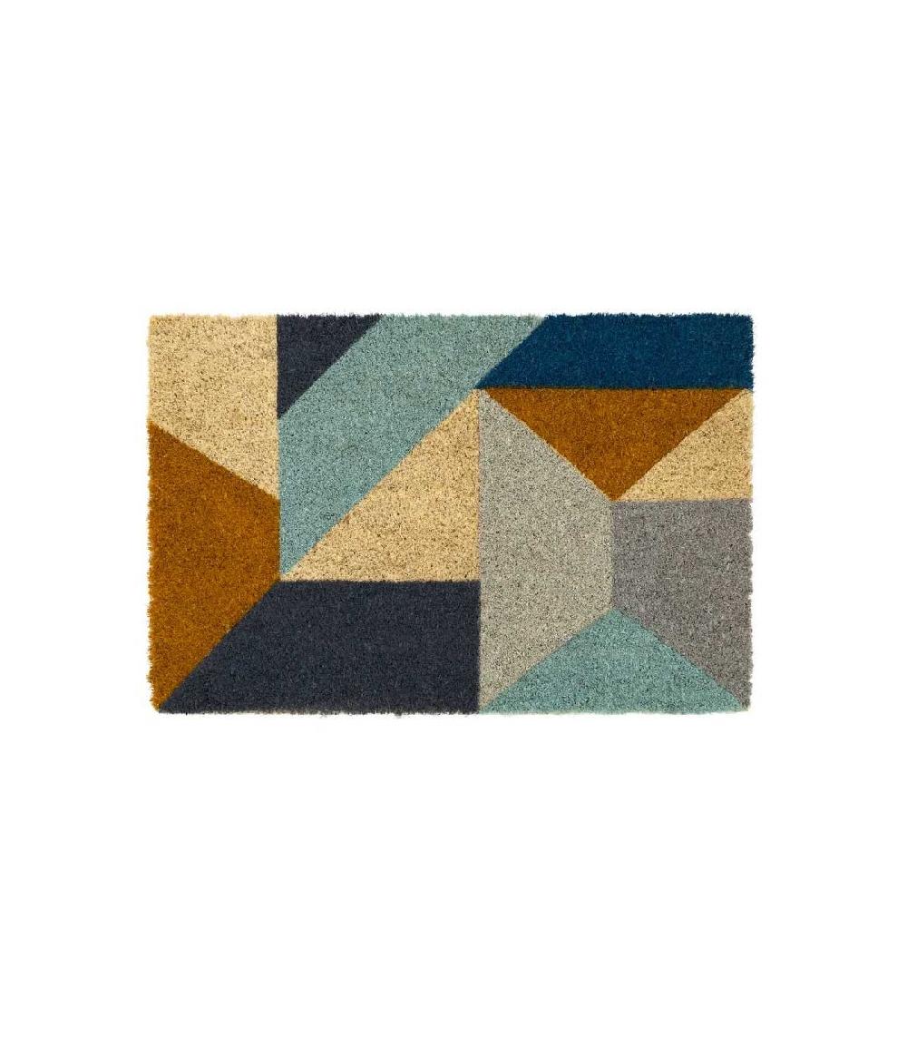 wadiga Paillasson Coco Multicolore Formes Géométriques - 60x40x1.5cm