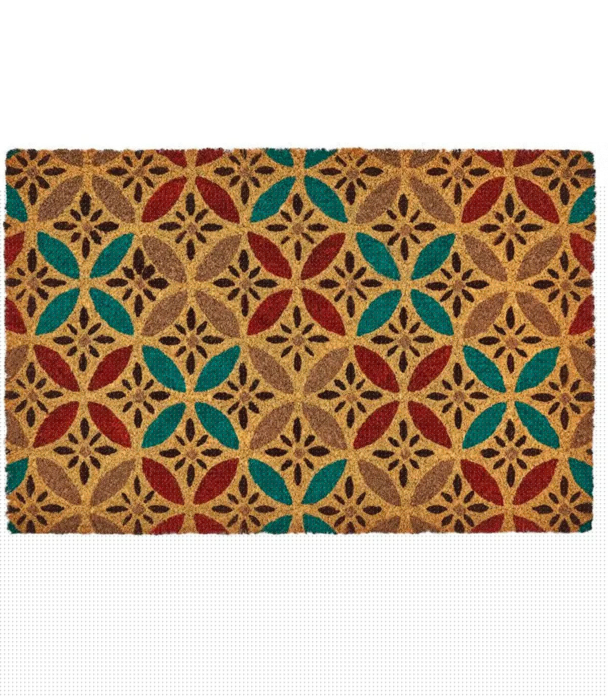 wadiga Paillasson coco multicolore géométrique 60x40cm