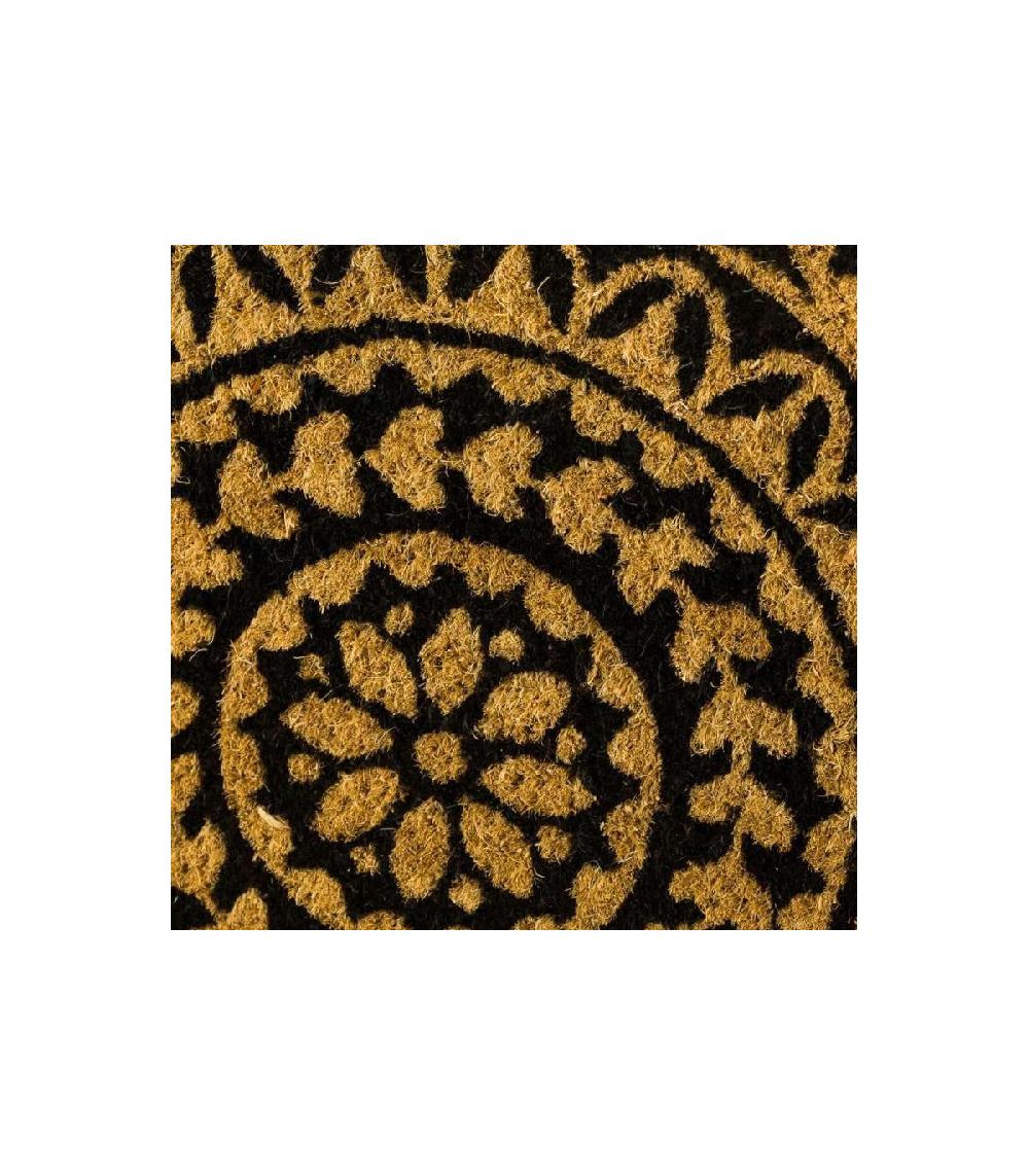 Wadiga Paillasson Coco Noir Et Marron Mandala - 60x40x1.5cm