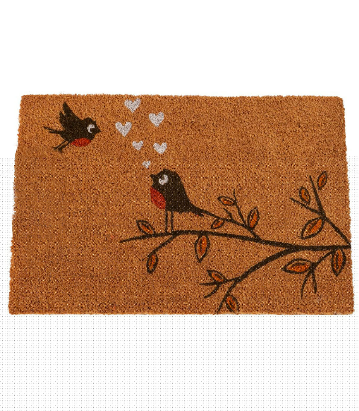 wadiga Paillasson coco oiseaux amoureux 60x40x1.5cm
