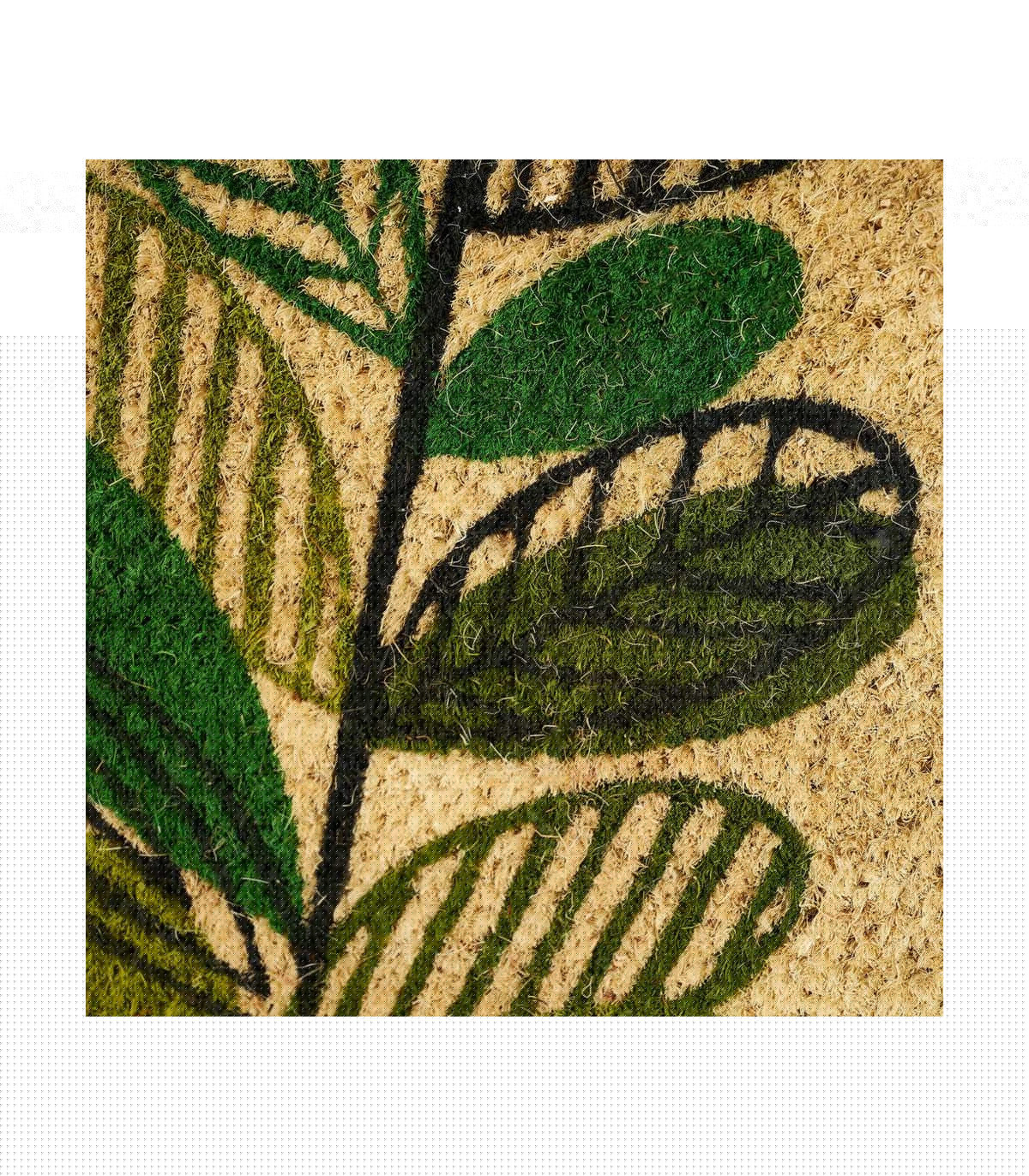 Wadiga Paillasson Coco Plante Vert Sweet Home - 60x40x1.5cm