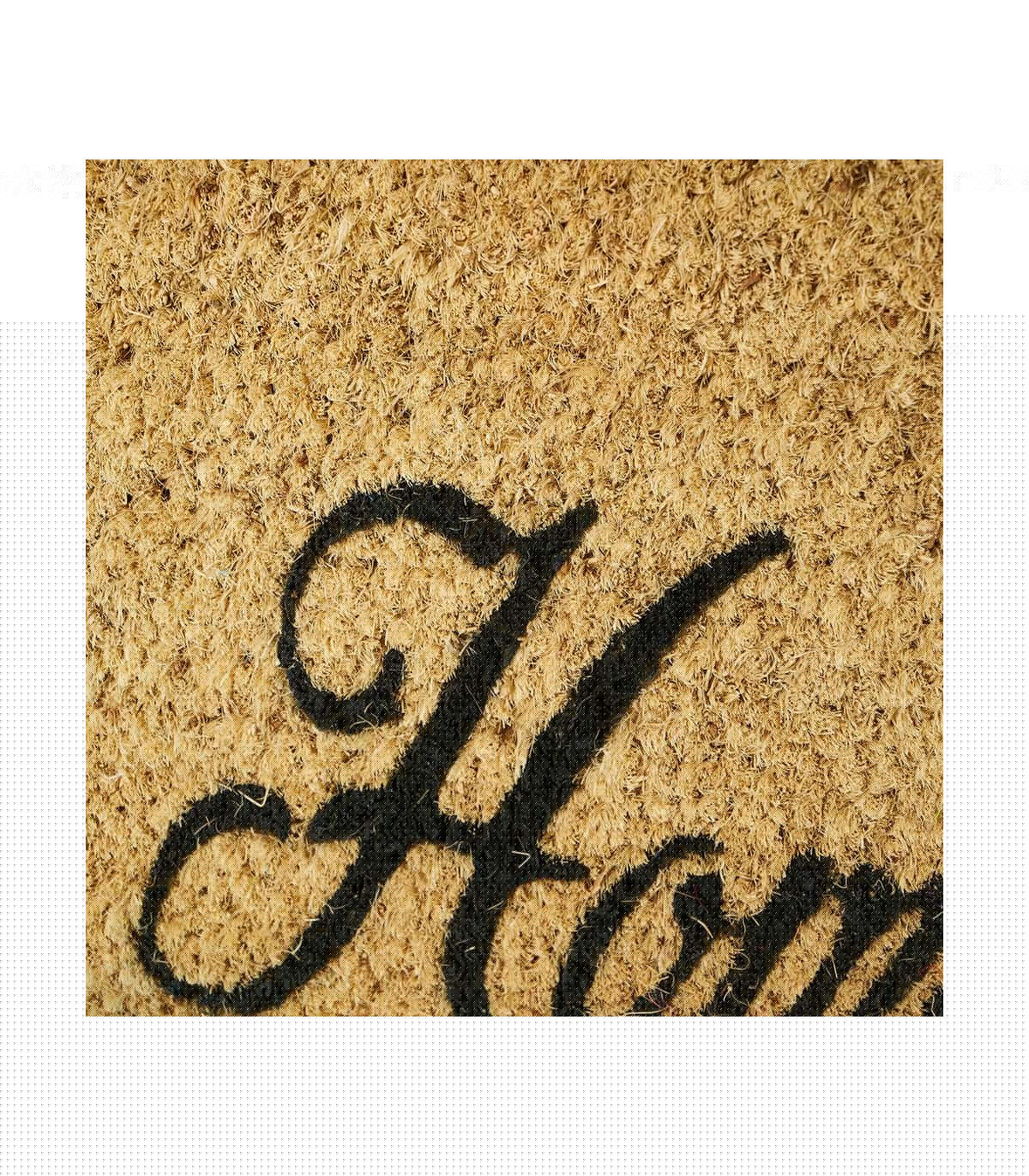 Wadiga Paillasson Coco Plante Vert Sweet Home - 60x40x1.5cm