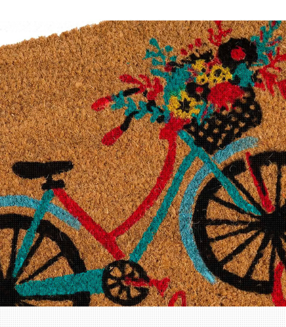 Wadiga Paillasson Coco Vélo Enjoy The Life 60x40x1.5cm