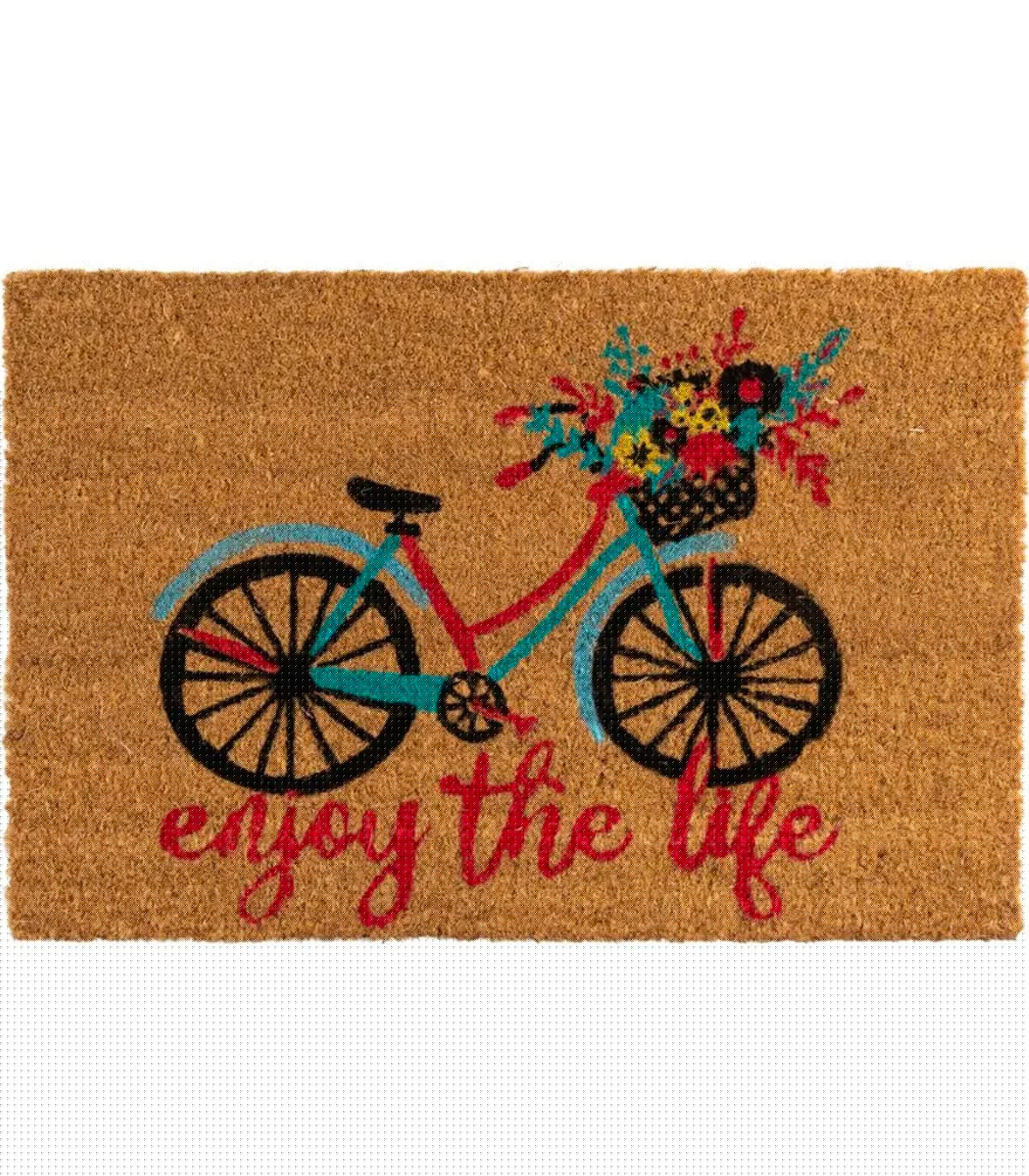 wadiga Paillasson coco vélo enjoy the life 60x40x1.5cm
