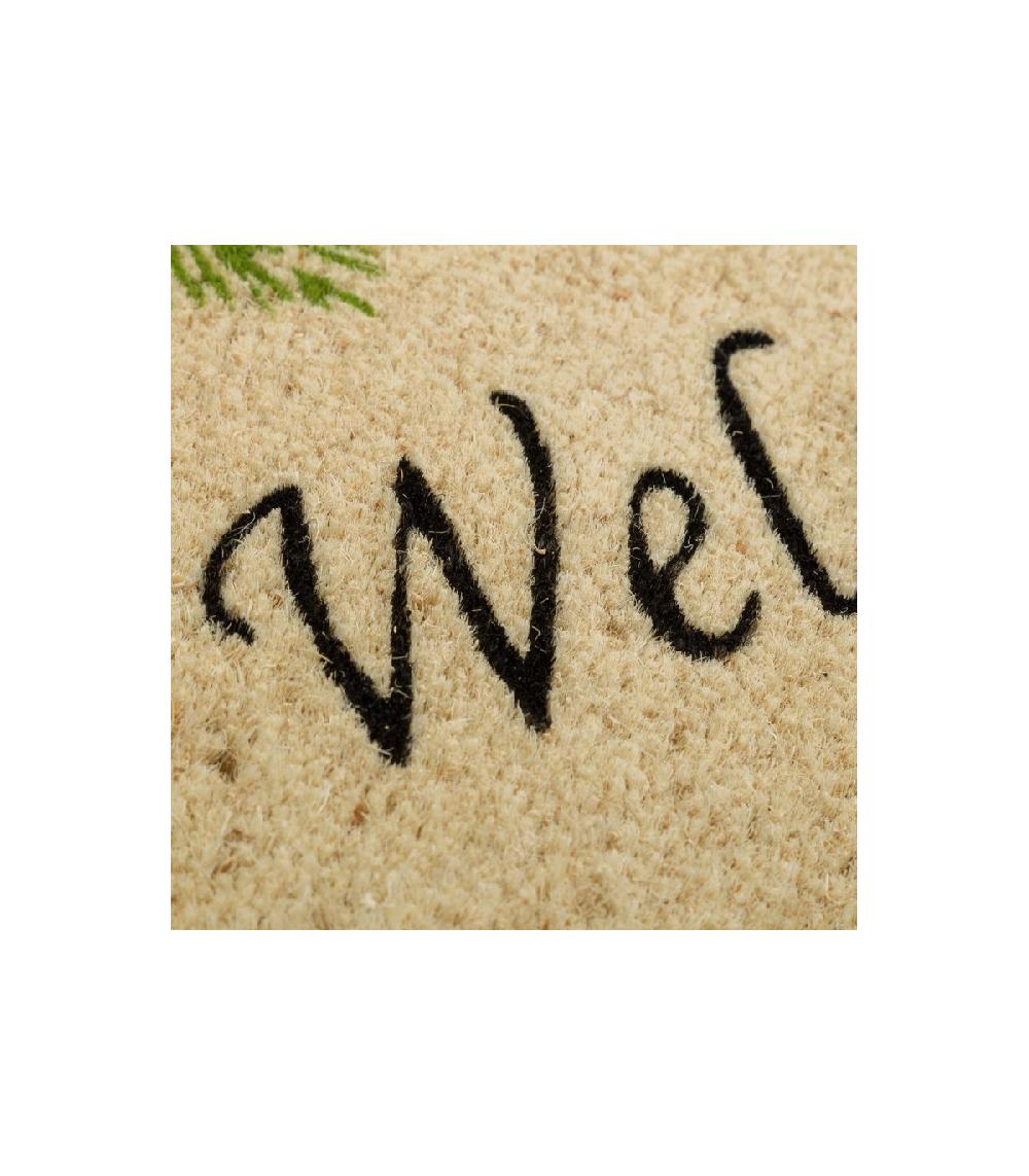 Wadiga Paillasson Coco Welcome Feuilles - 60x40x1.5cm